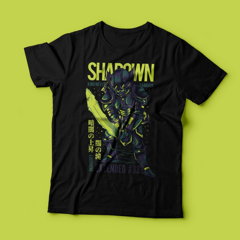Shadown t-shirt designs for merch by amazon