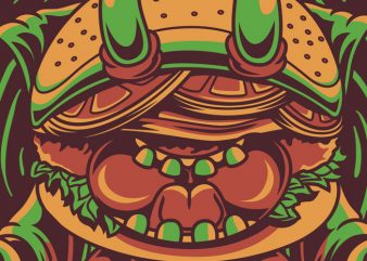 Yoga Burger print ready vector t shirt design