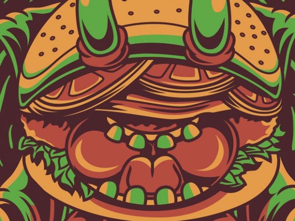 Yoga burger print ready vector t shirt design