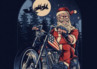 Chopper santa t-shirt design