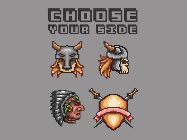 Choose your side vector t-shirt design