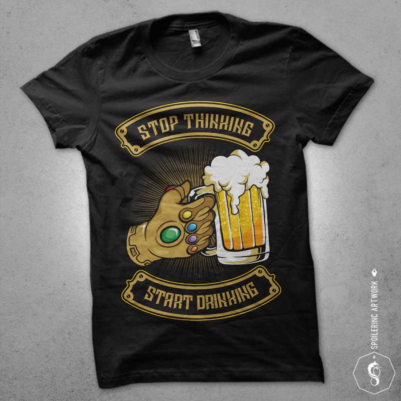 drink on the space vector t shirt design