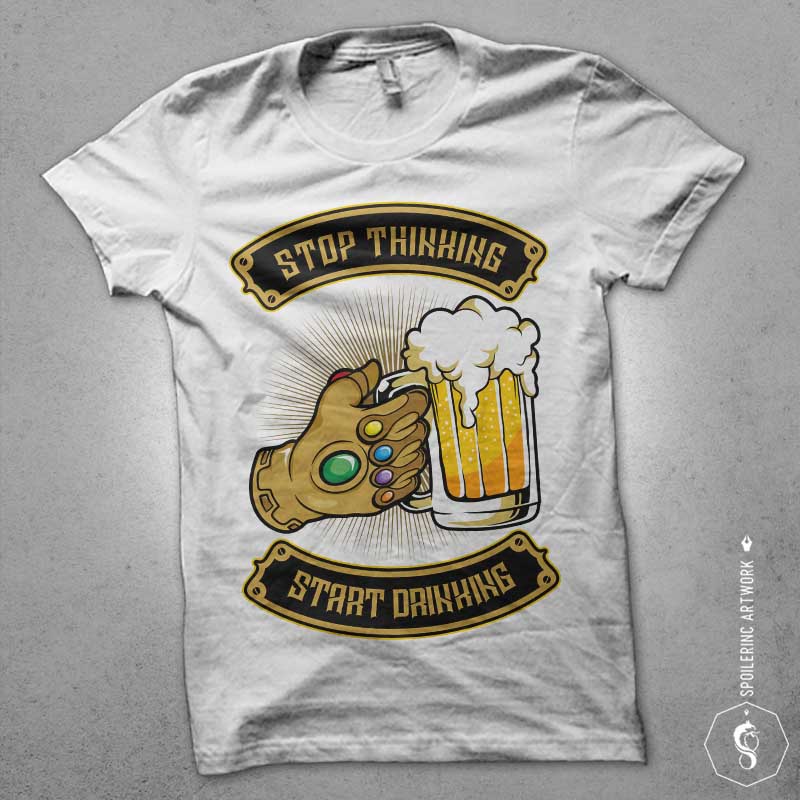 drink on the space vector t shirt design