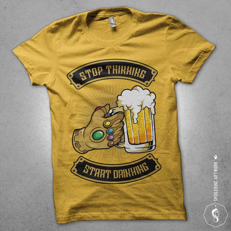 drink on the space vector t shirt design