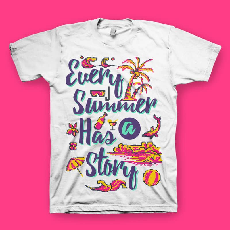 Every Summer Has A Story shirt design vector shirt designs