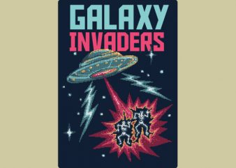 Galaxy Invaders tshirt design