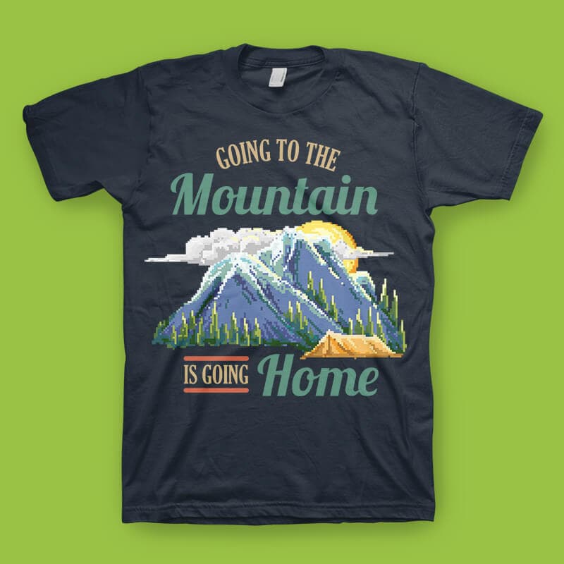Going To The Mountain Vector t-shirt design vector t shirt design