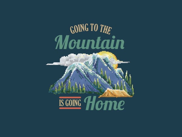 Going to the mountain vector t-shirt design