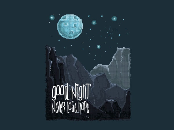 Good night vector t-shirt design