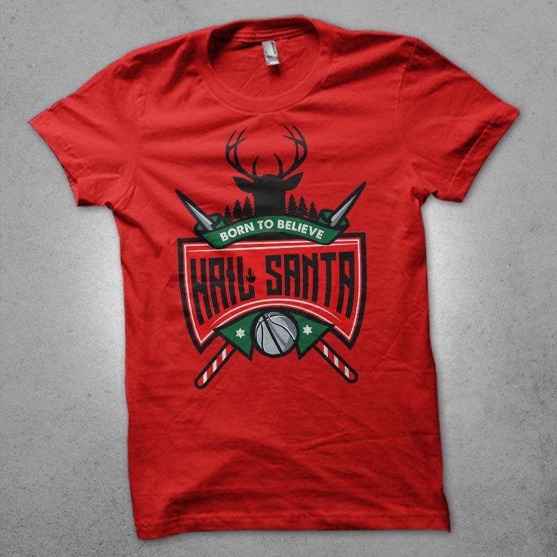 hail santa buy t shirt design