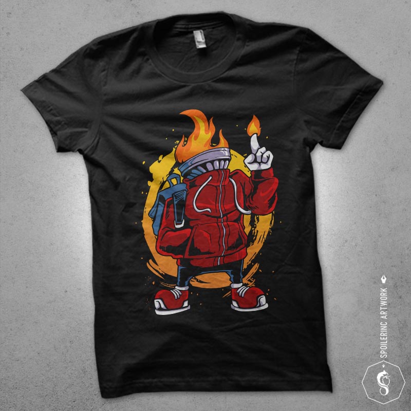 human torch t shirt designs for sale