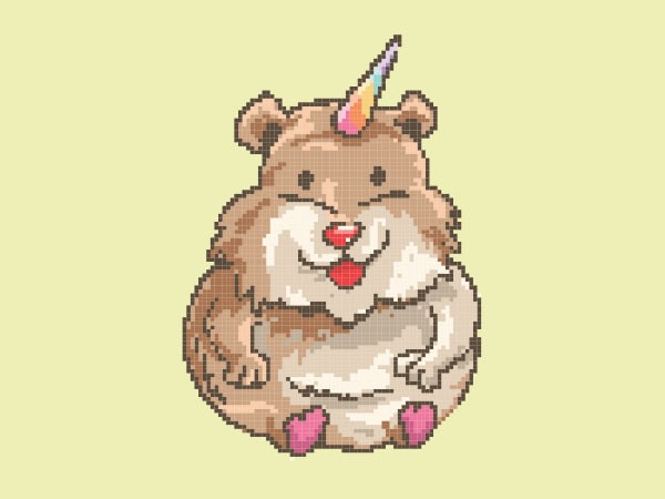 Hamster unicorn tshirt design