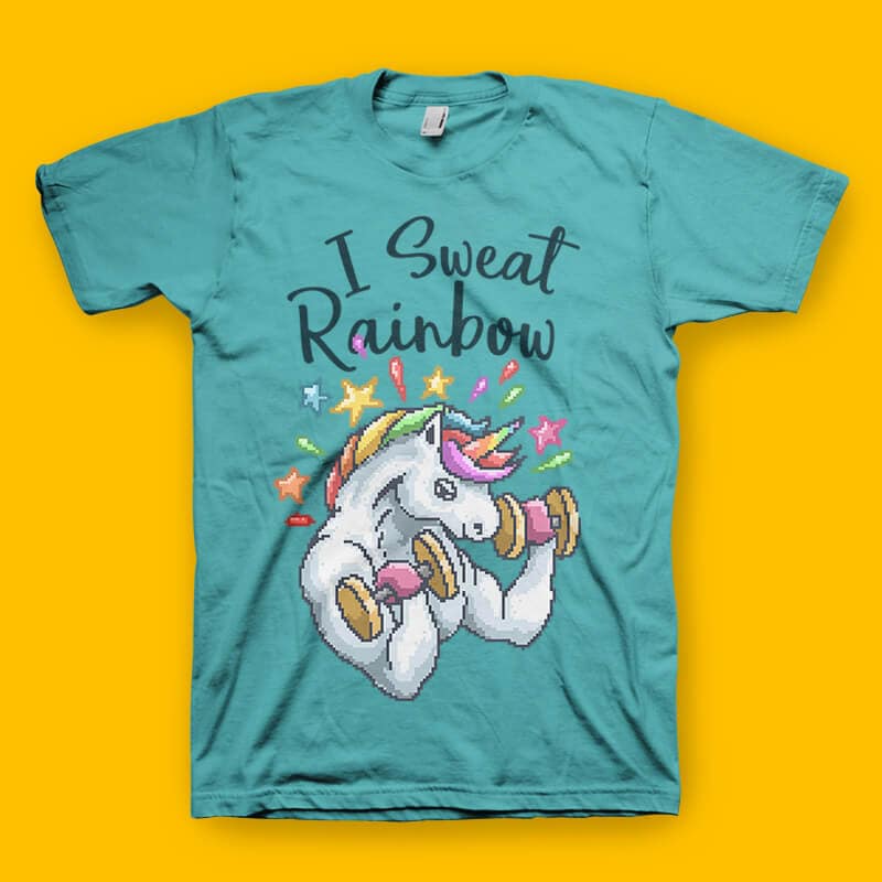 I Sweat Rainbow shirt design commercial use t shirt designs