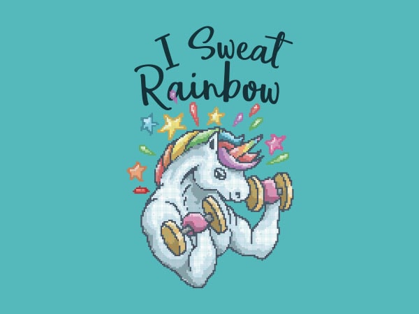 I sweat rainbow shirt design