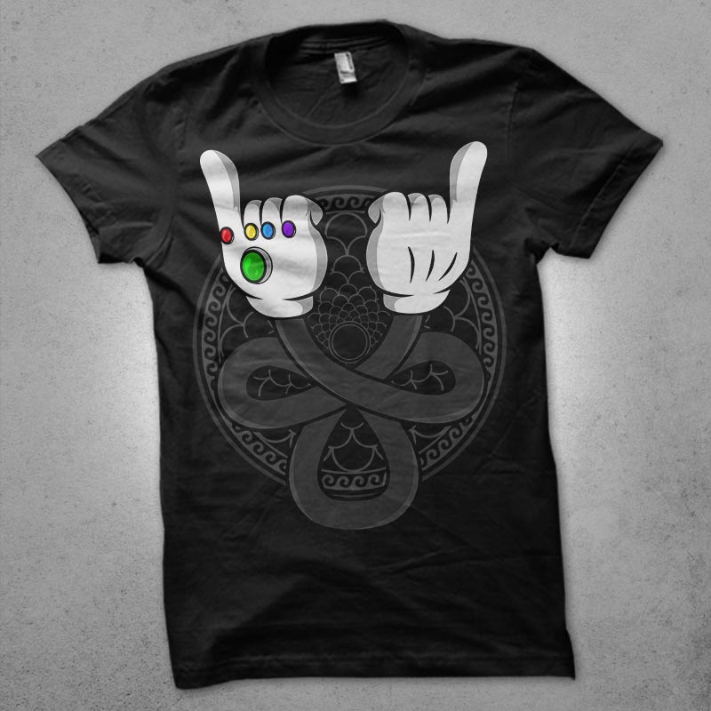 infinity hands t shirt design graphic