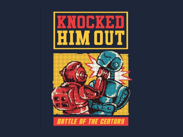 Knocked him out tshirt design