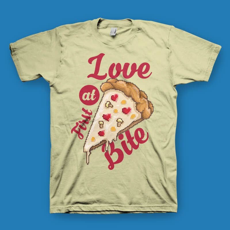 Love At First Bite Graphic t-shirt design tshirt design for sale