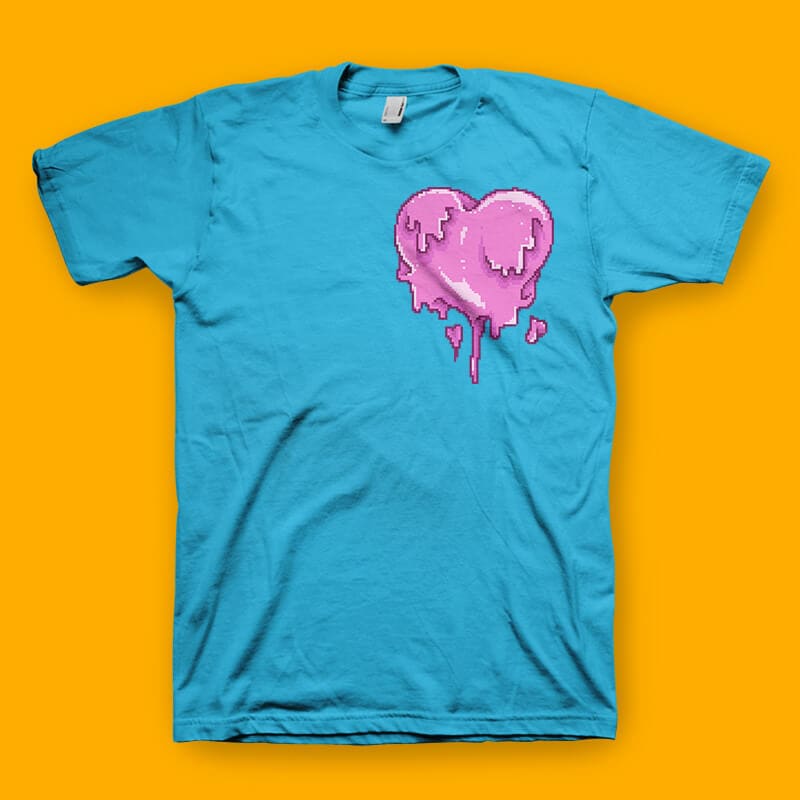 Love Melt Graphic t-shirt design tshirt design for sale