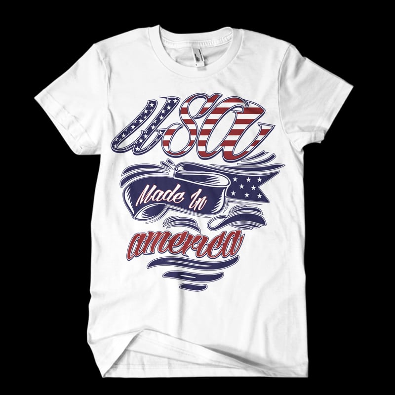 Made in America vector t shirt design