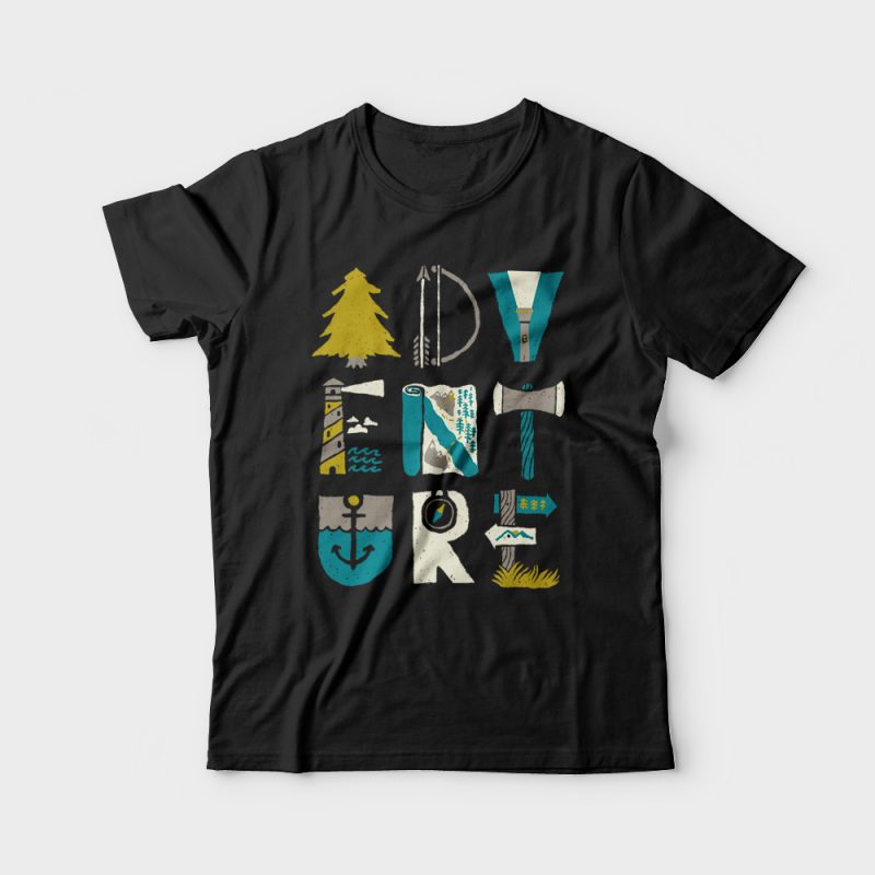 Adventure Typo tshirt-factory.com