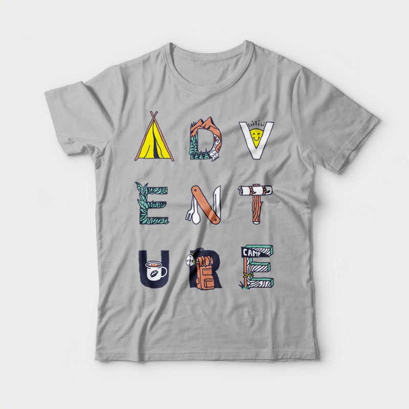 Adventure Typography vector shirt designs