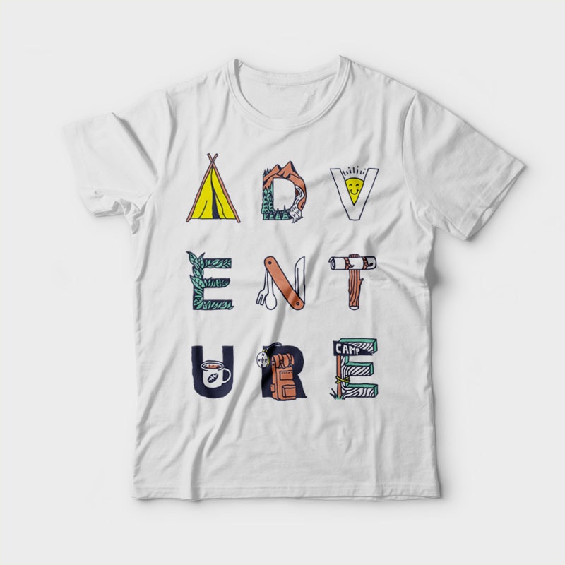 Adventure Typography vector shirt designs