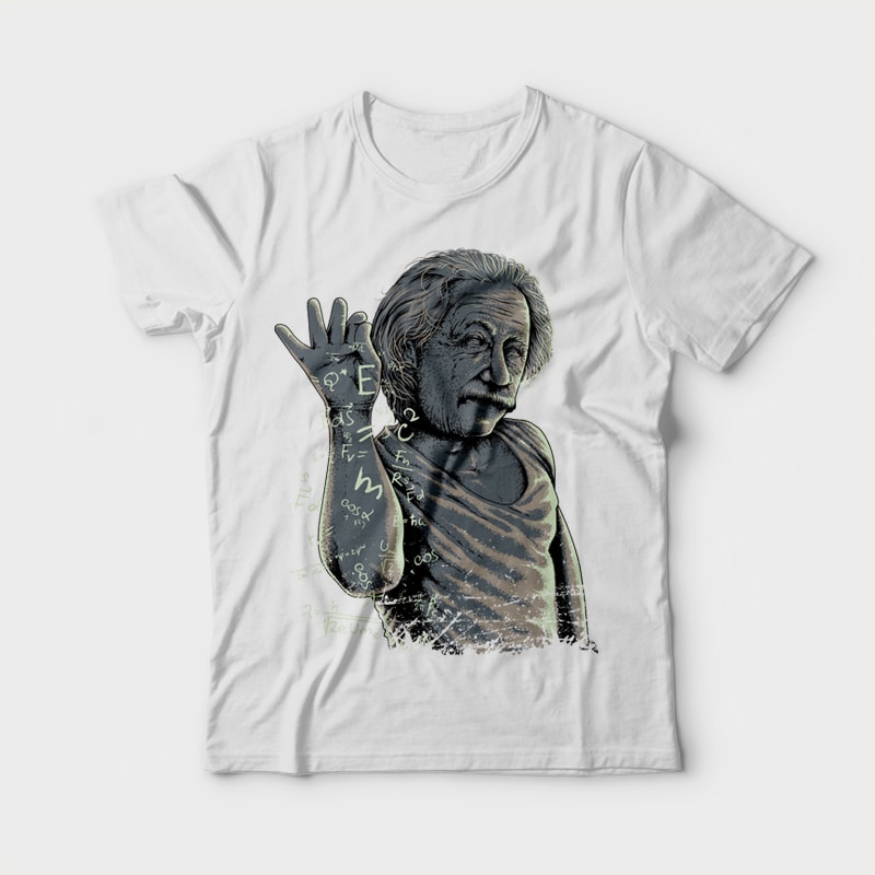 Albaenstein t shirt designs for printify