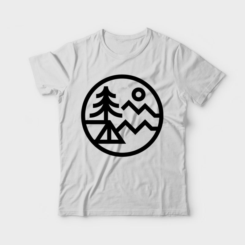 Camp Bold t shirt designs for merch teespring and printful