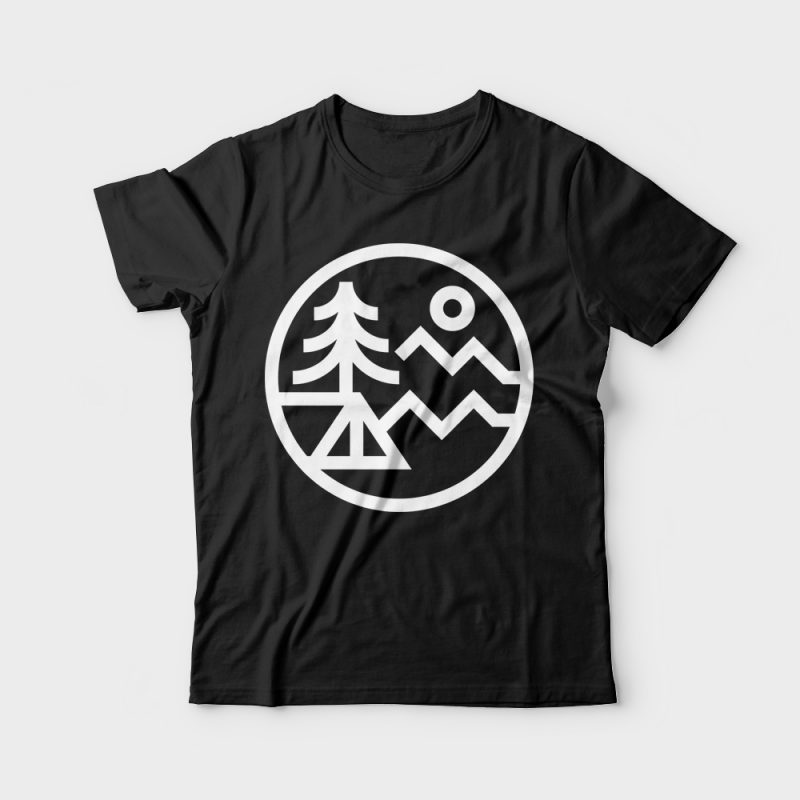 Camp Bold t shirt designs for merch teespring and printful