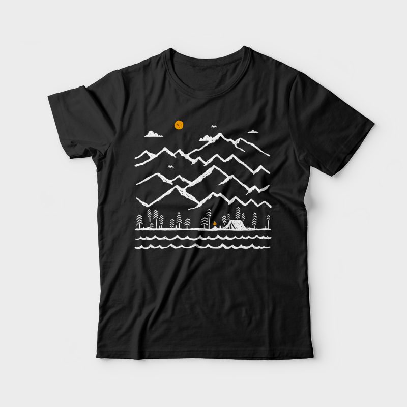 Camp Fire t-shirt designs for merch by amazon