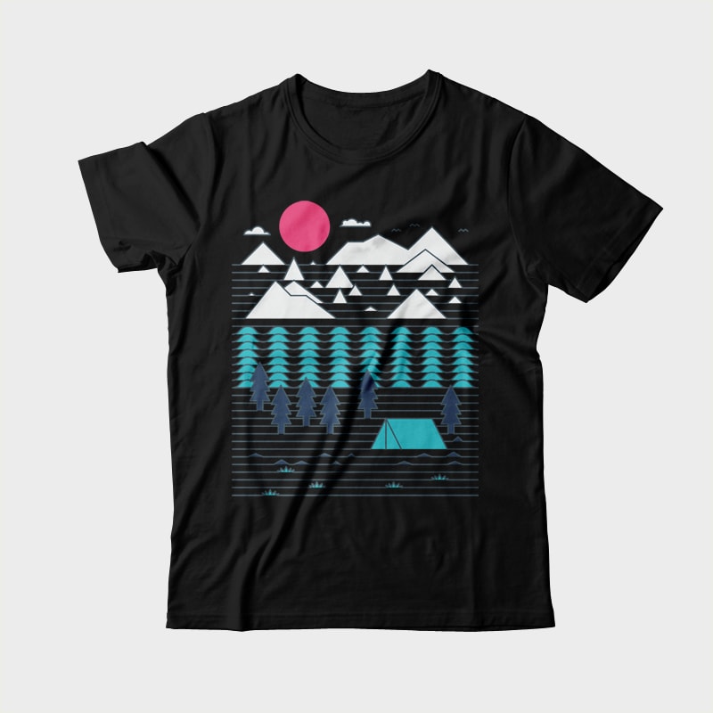 Camp Line t shirt design png