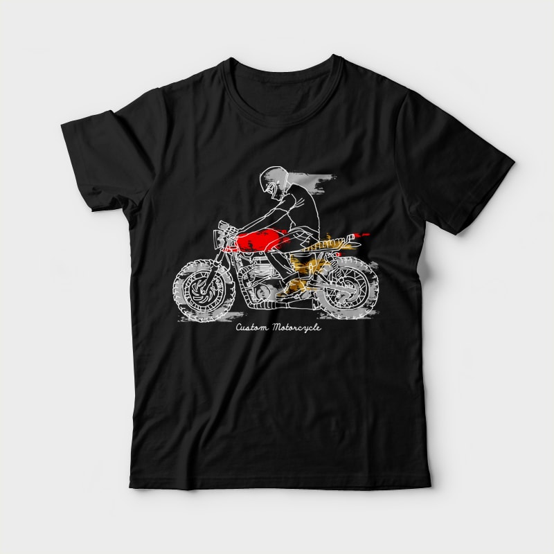 Custom Motorcycle commercial use t shirt designs