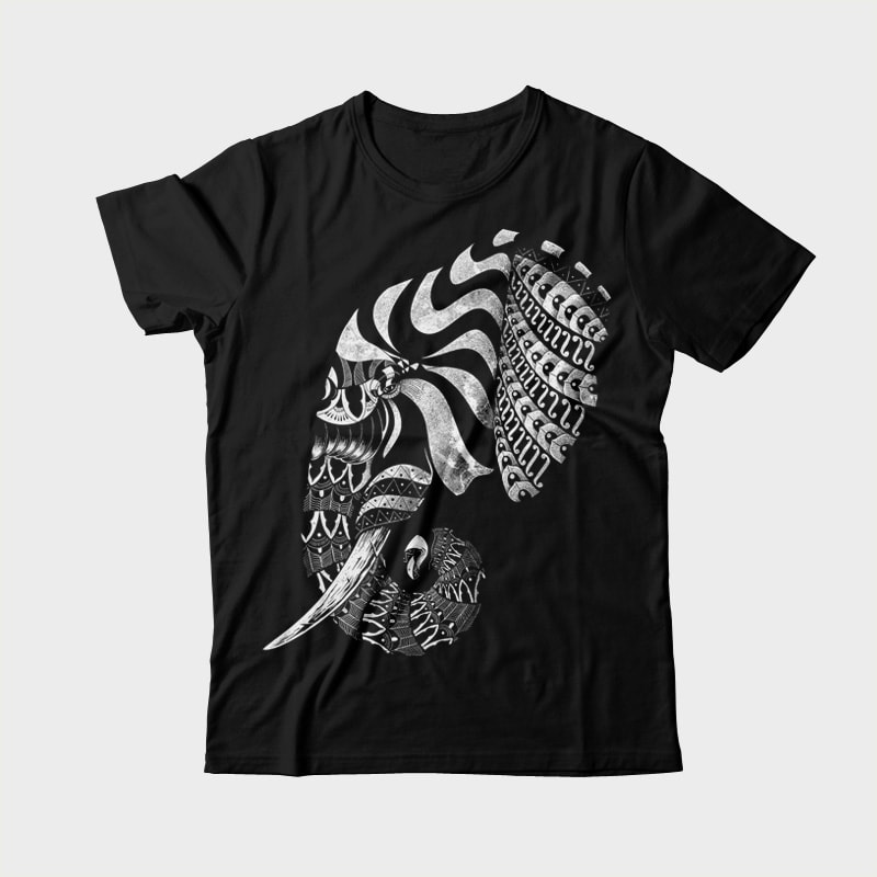 Elephant Ornate vector t shirt design