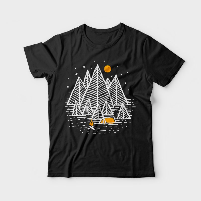 Happy Camper vector shirt designs