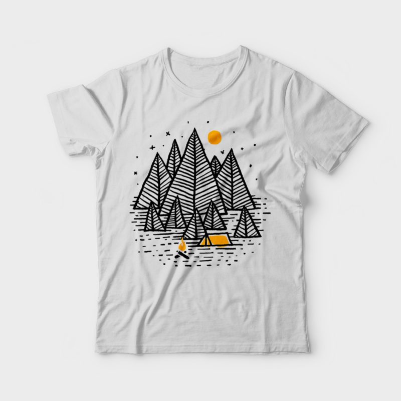 Happy Camper vector shirt designs