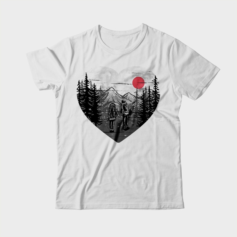 Hike and Love t shirt designs for teespring