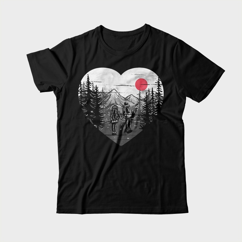 Hike and Love t shirt designs for teespring