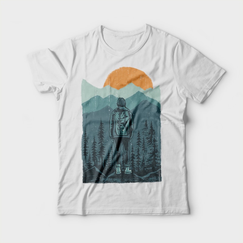 Hiker vector shirt designs