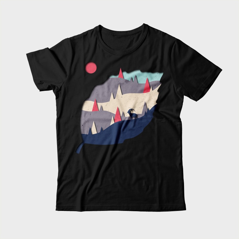 Leaf t shirt design graphic