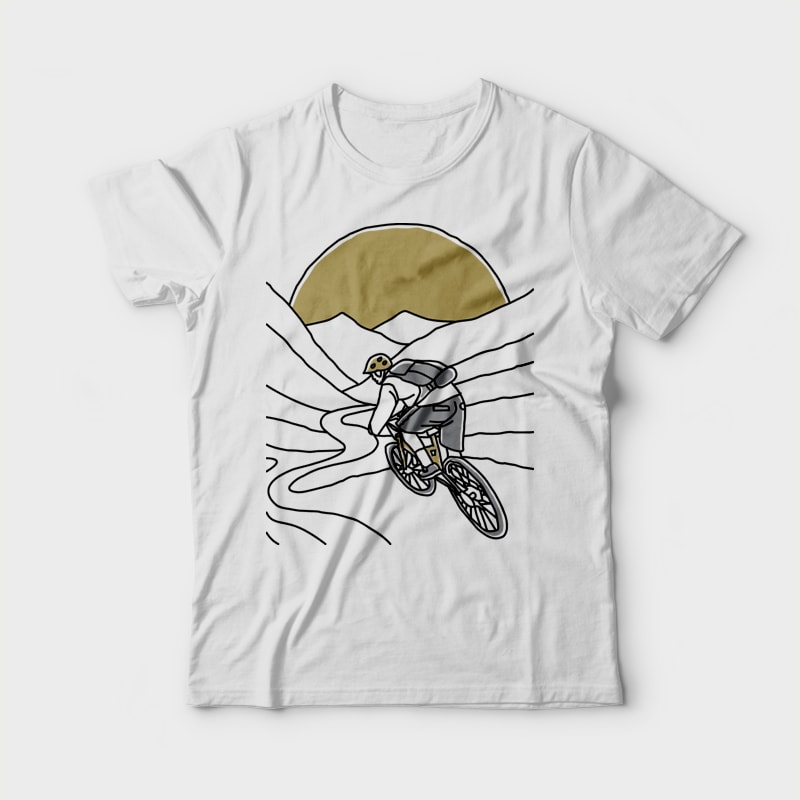 Mountain Biker vector shirt designs