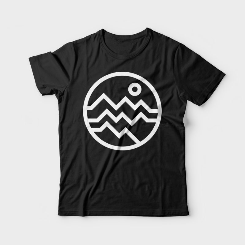 Mountain Bold t shirt designs for merch teespring and printful