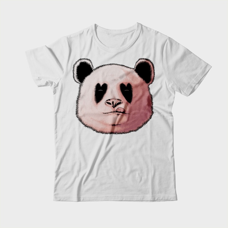 Panda in Love vector shirt designs