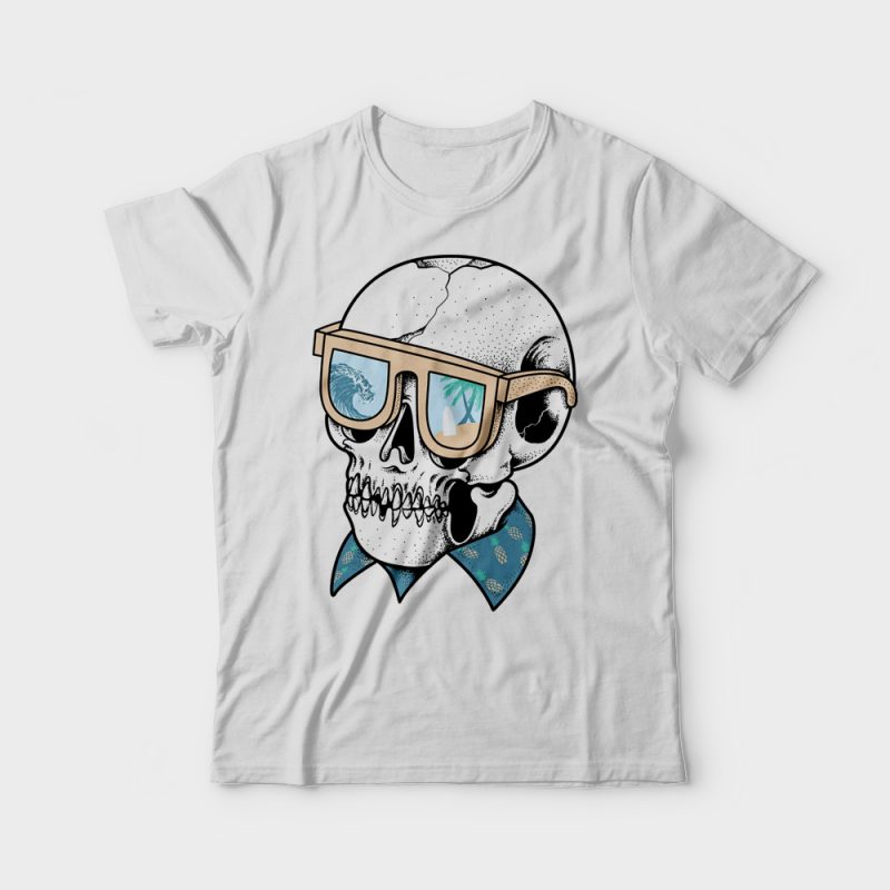 Skull Holiday t shirt design t-shirt designs for merch by amazon