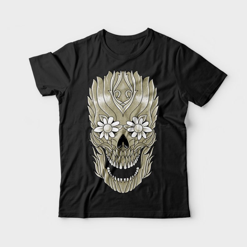 Skull Plants t-shirt designs for merch by amazon
