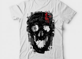 Skullci-Fi shirt design png