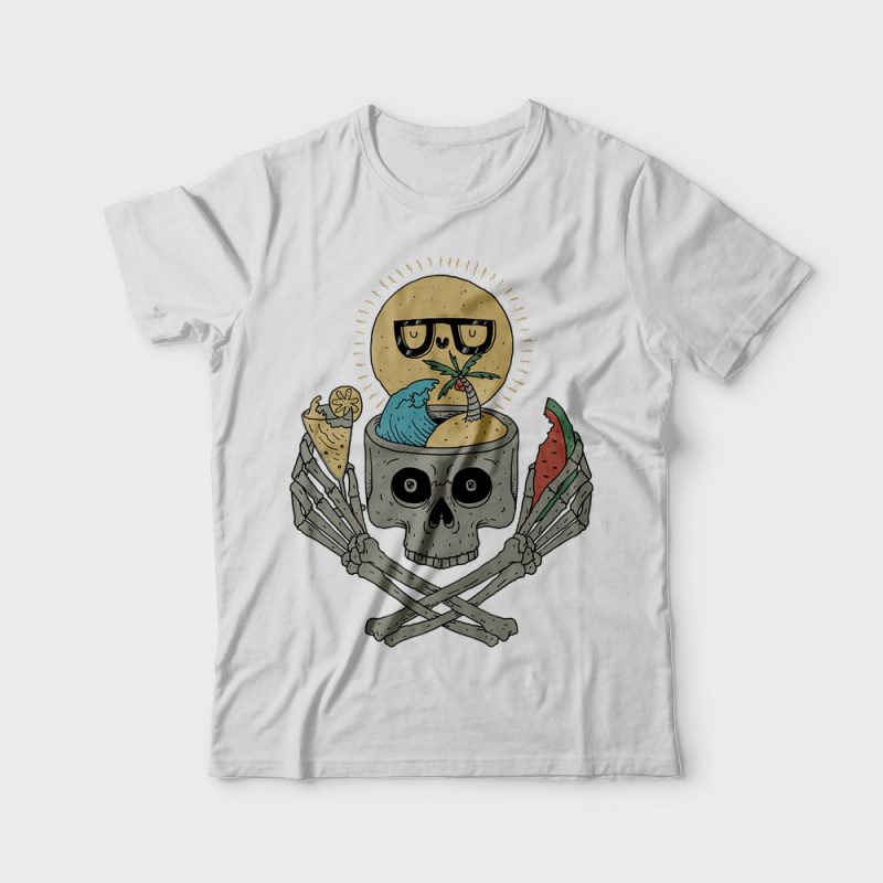 Summer Skull buy t shirt design