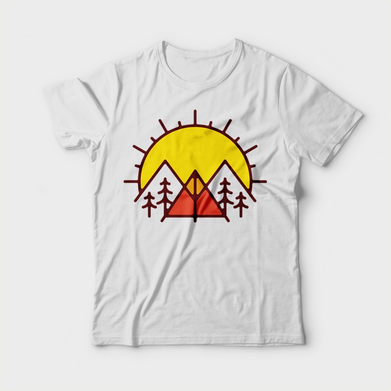 Sunrise Camp t shirt designs for printify