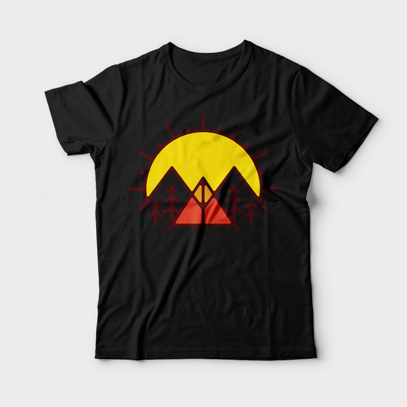 Sunrise Camp t shirt designs for printify