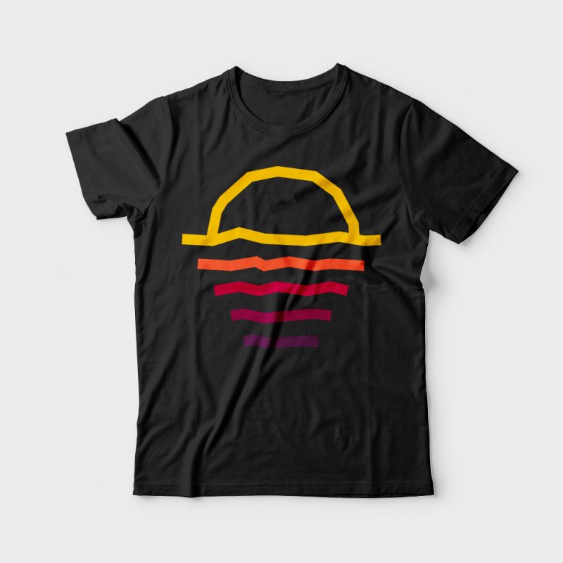 Sunset Line buy t shirt design