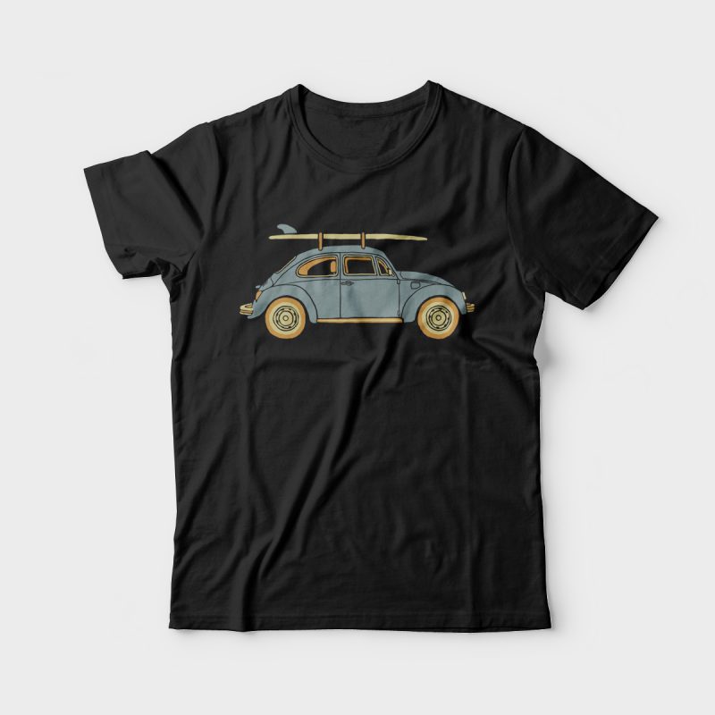 Surf Car commercial use t shirt designs